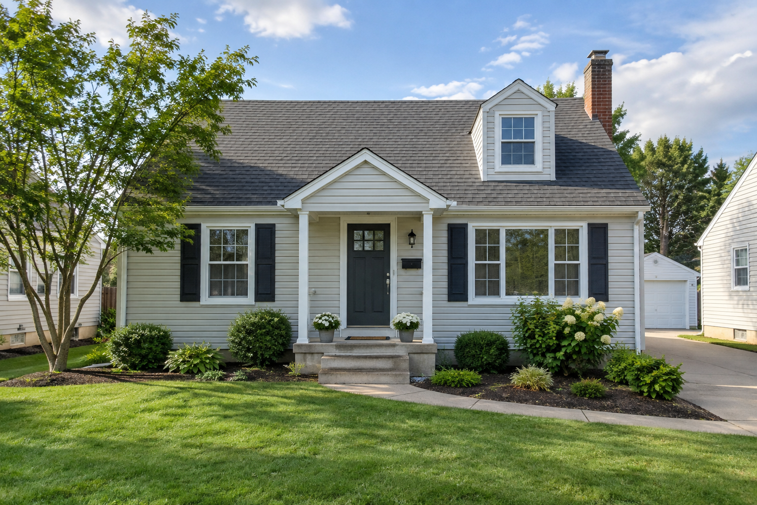 A well-kept home exterior with clean windows